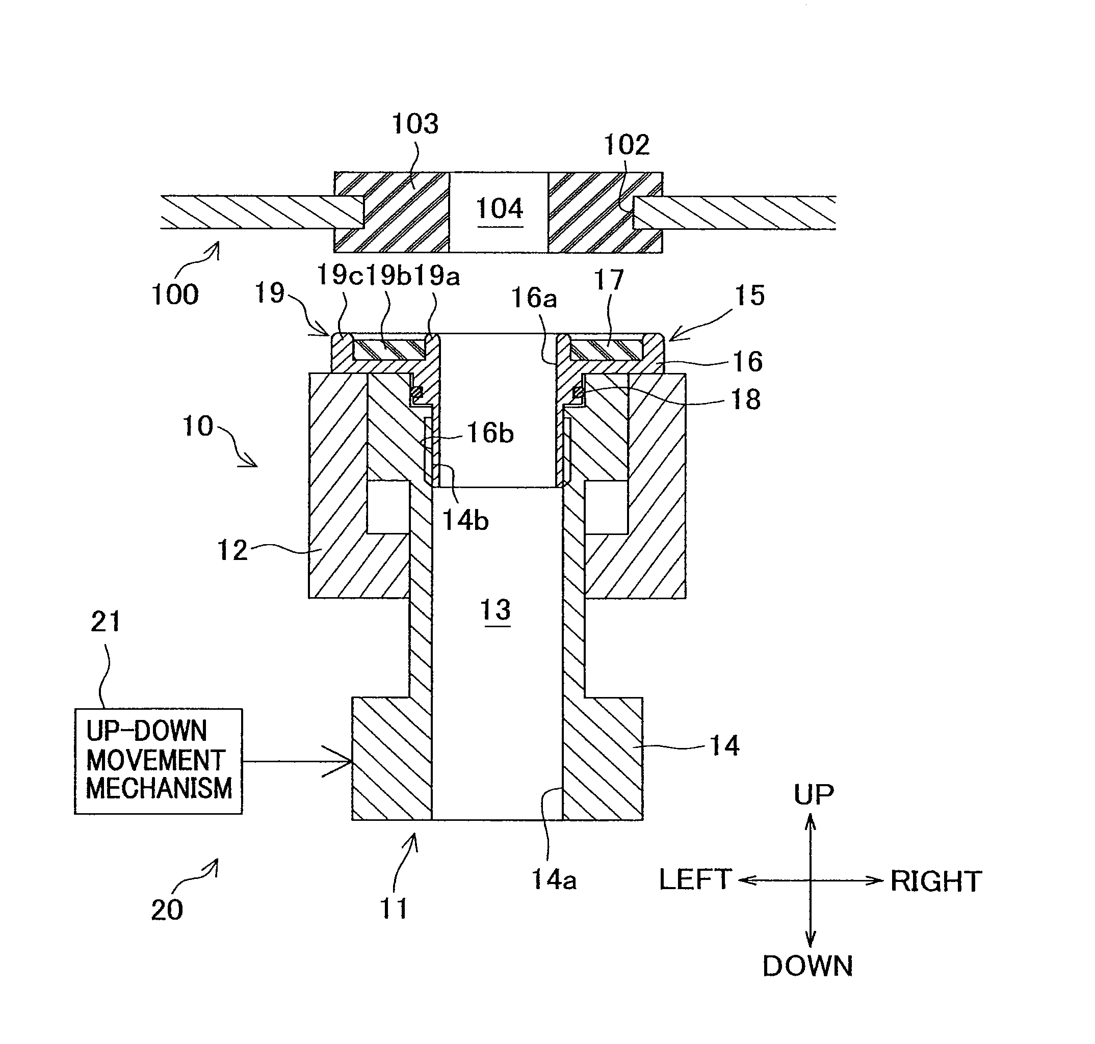 End structure of nozzle, purging device, and load port