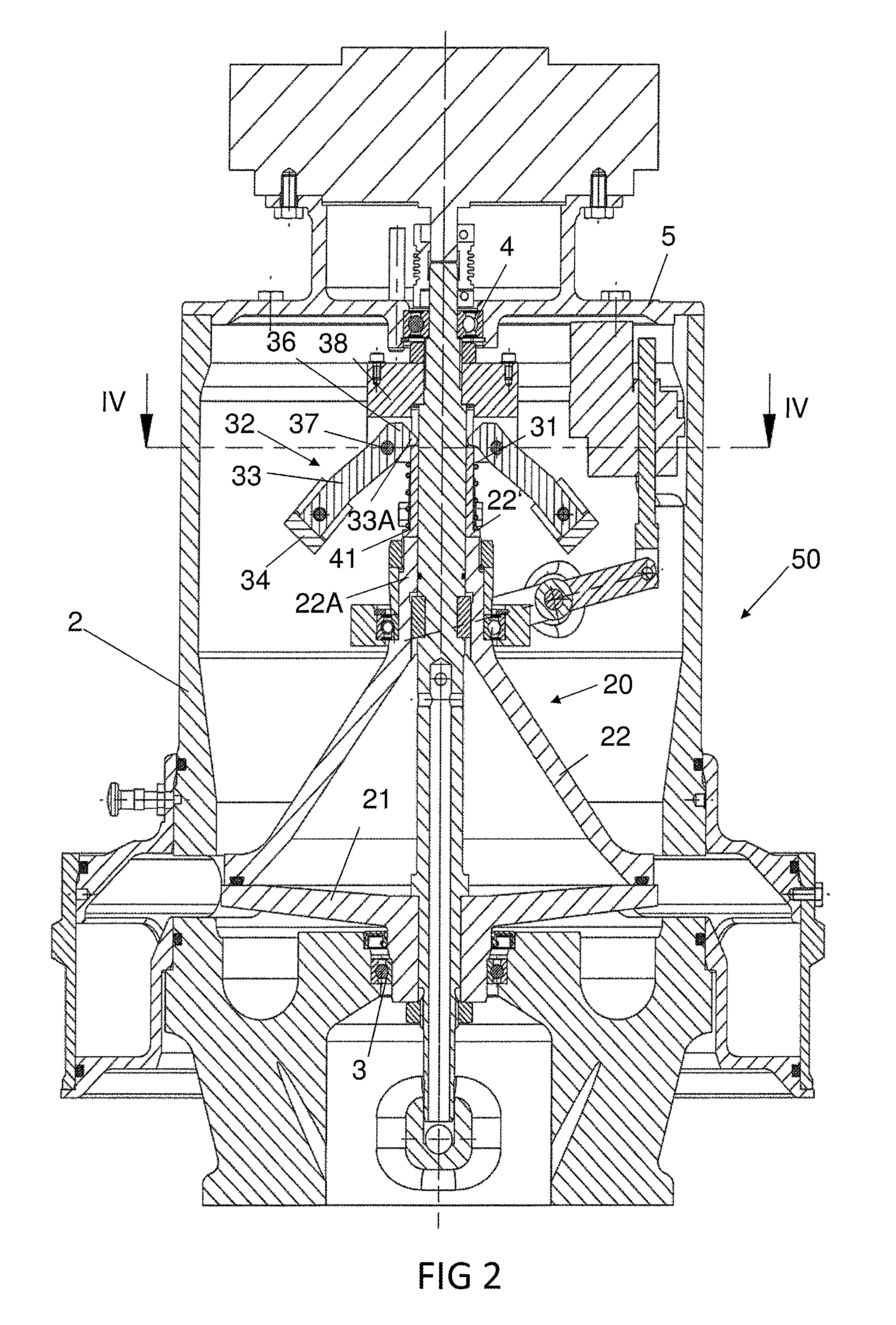 Centrifuge for separating solid matter from a liquid and centrifuge rotor for the same