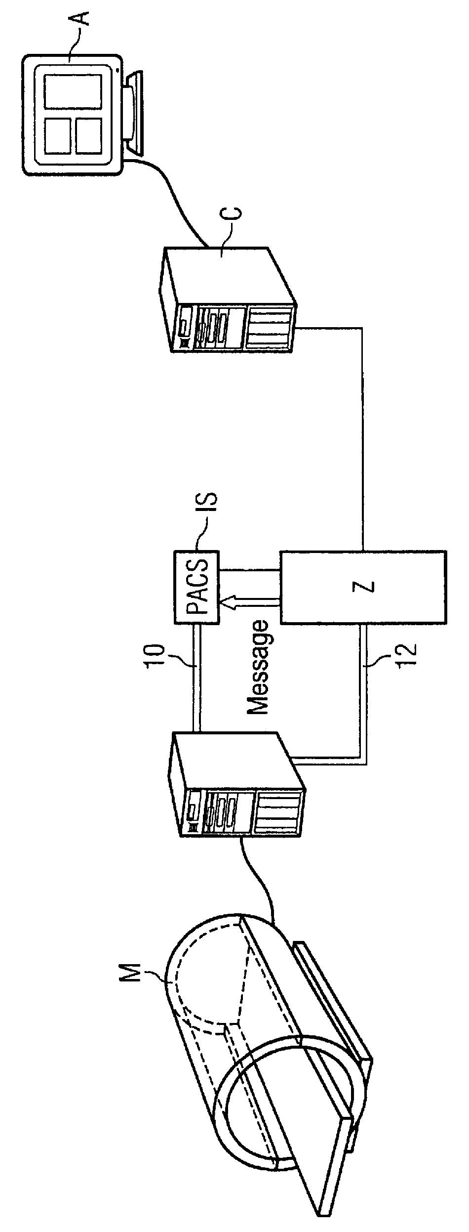 Method and system for provision of image data from a server to a client