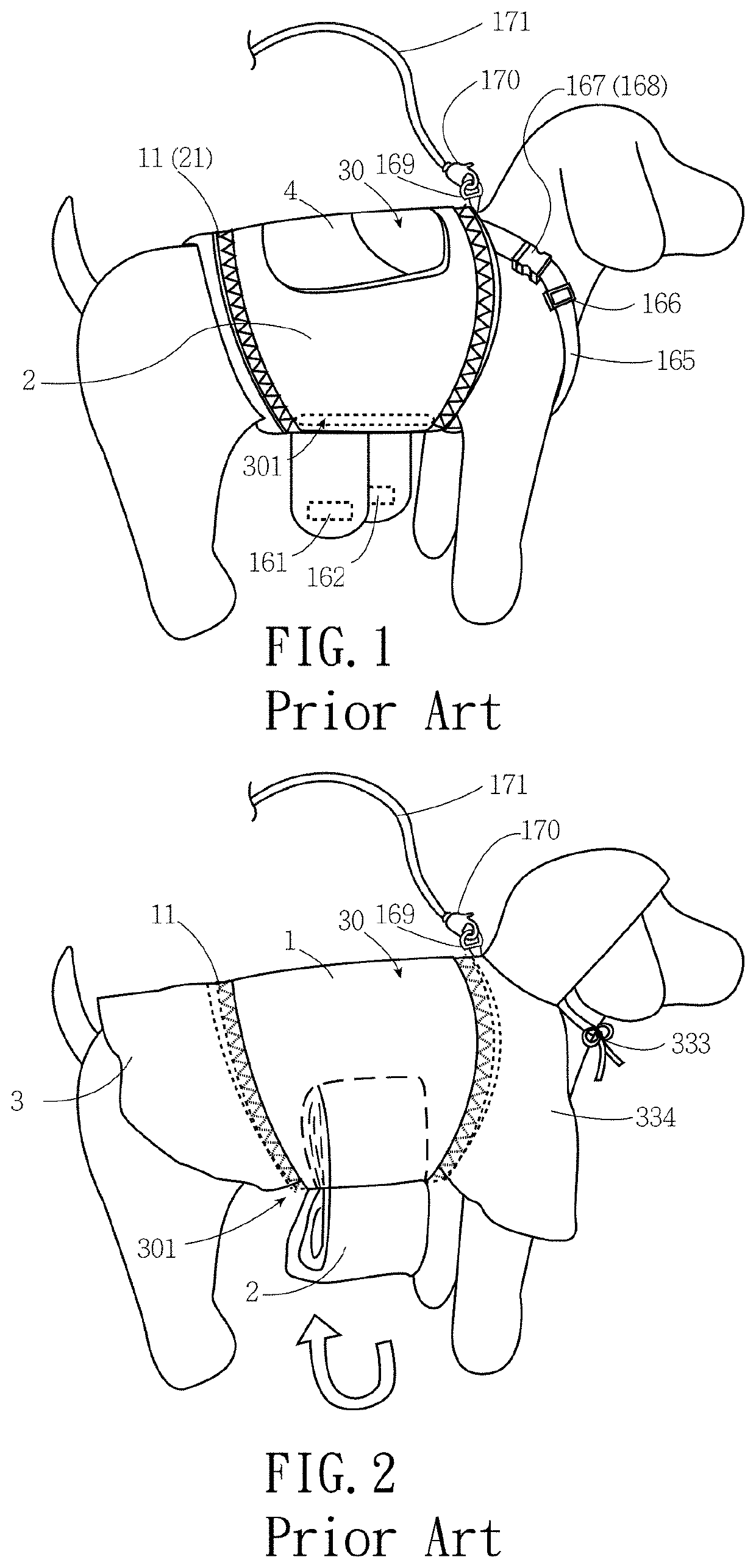 Body-worn structure