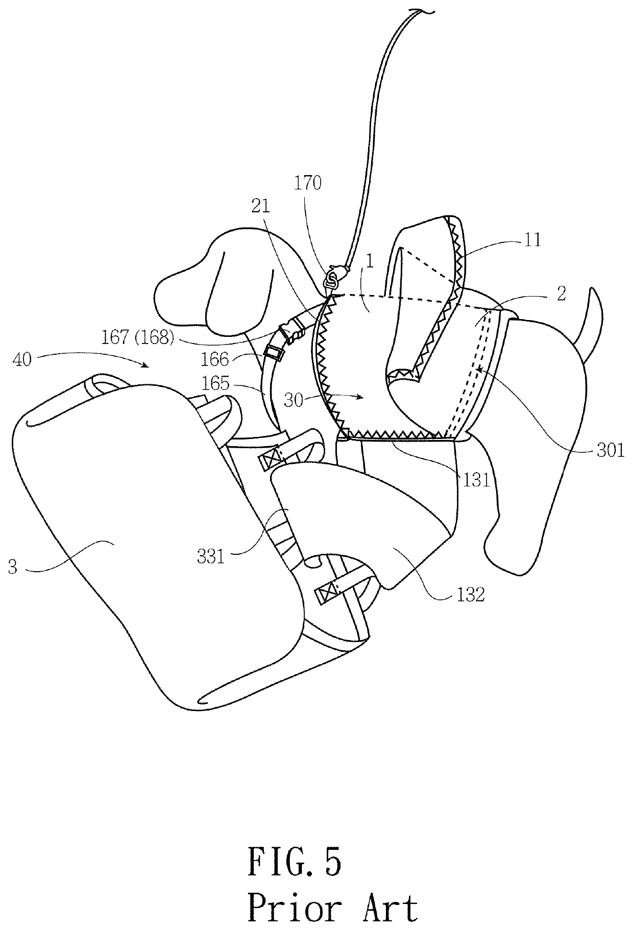 Body-worn structure