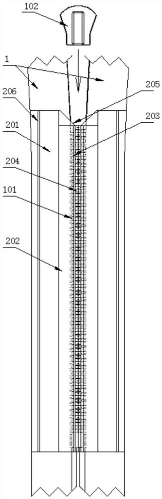 Protection structure for zipper