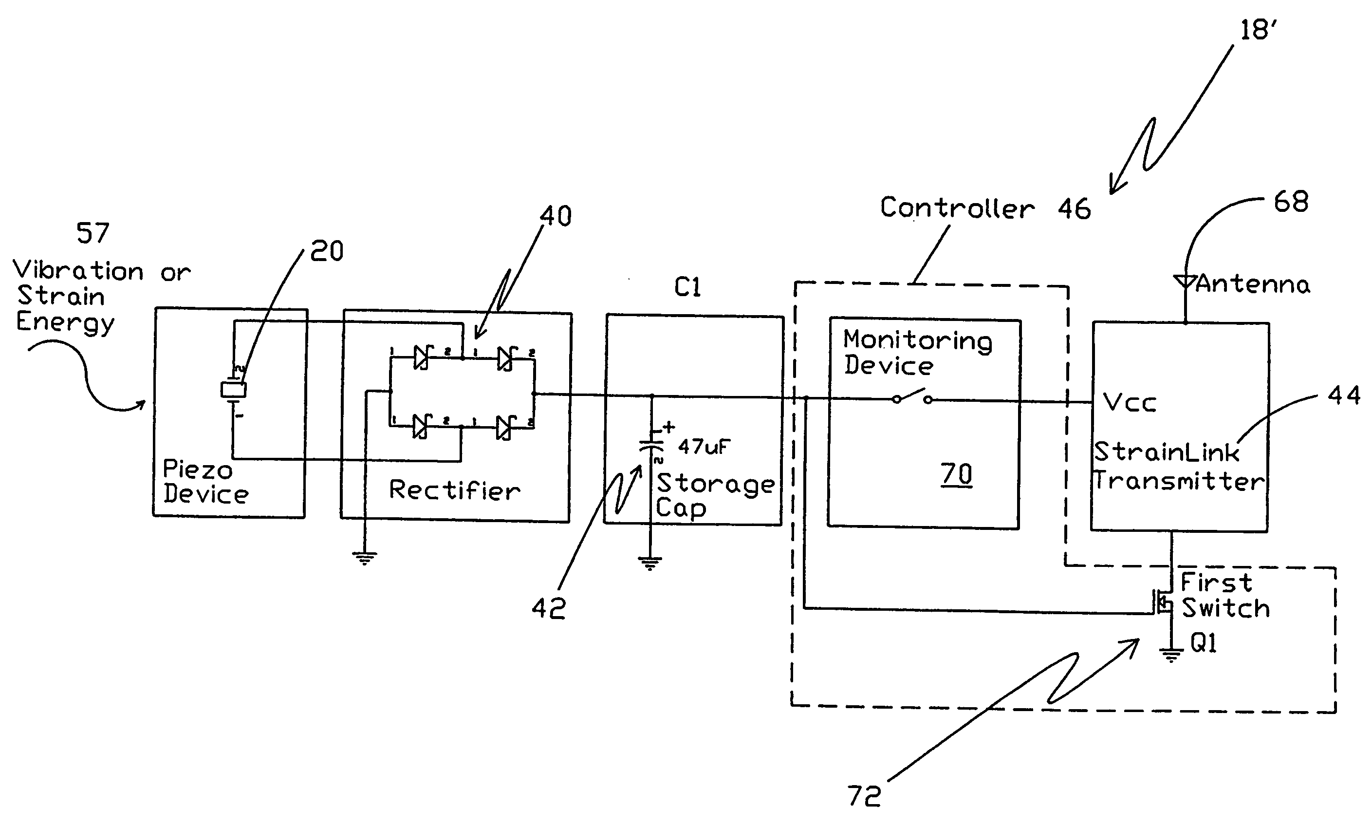 Energy harvesting for wireless sensor operation and data transmission