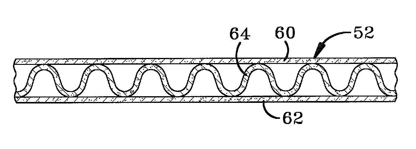 Packaging having protective materials incorporated therein