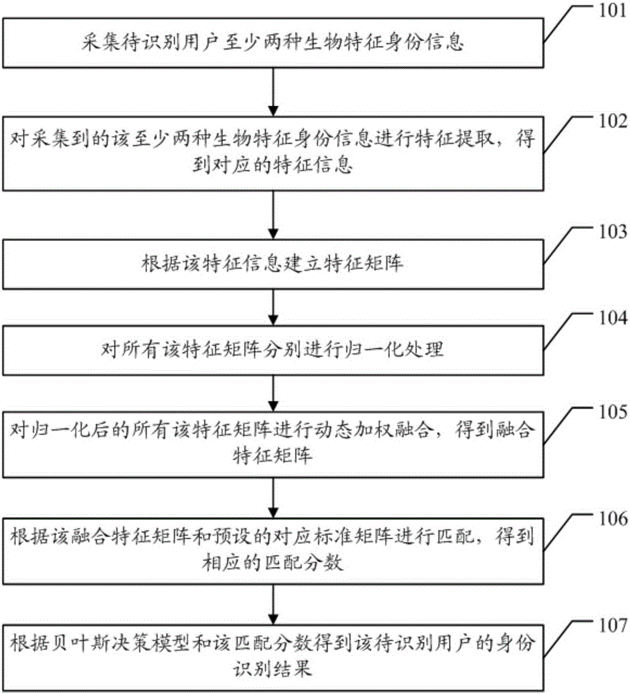 Multi-biological-characteristic fusion identity authentication method and device