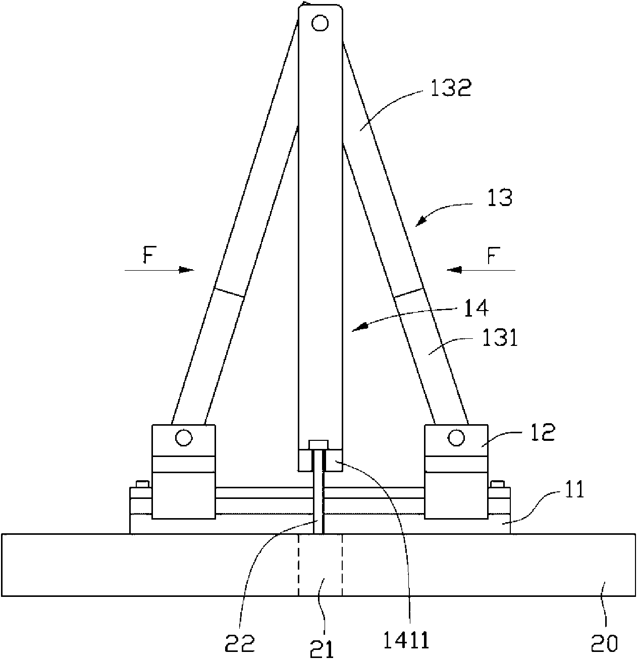 Core insert drawing device