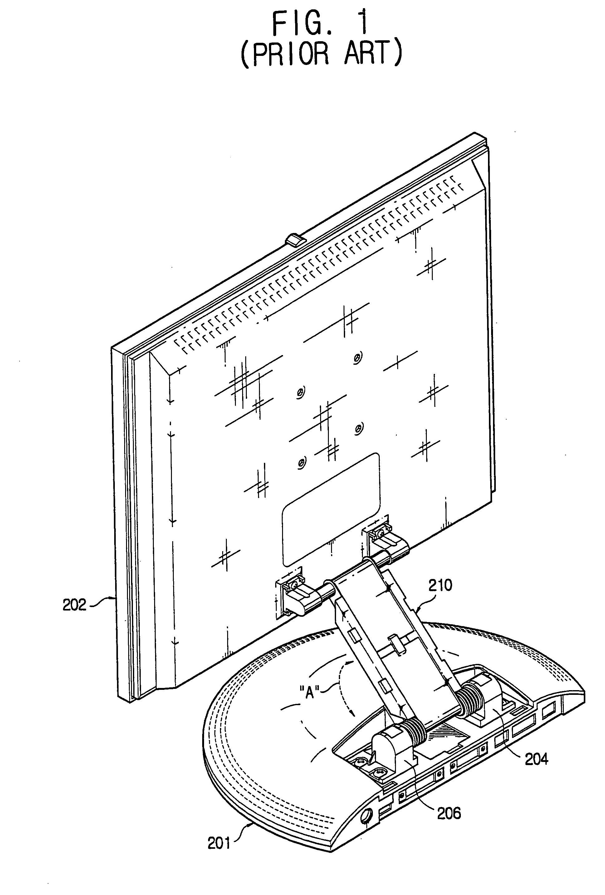 Monitor improved in a tilting and combining structure