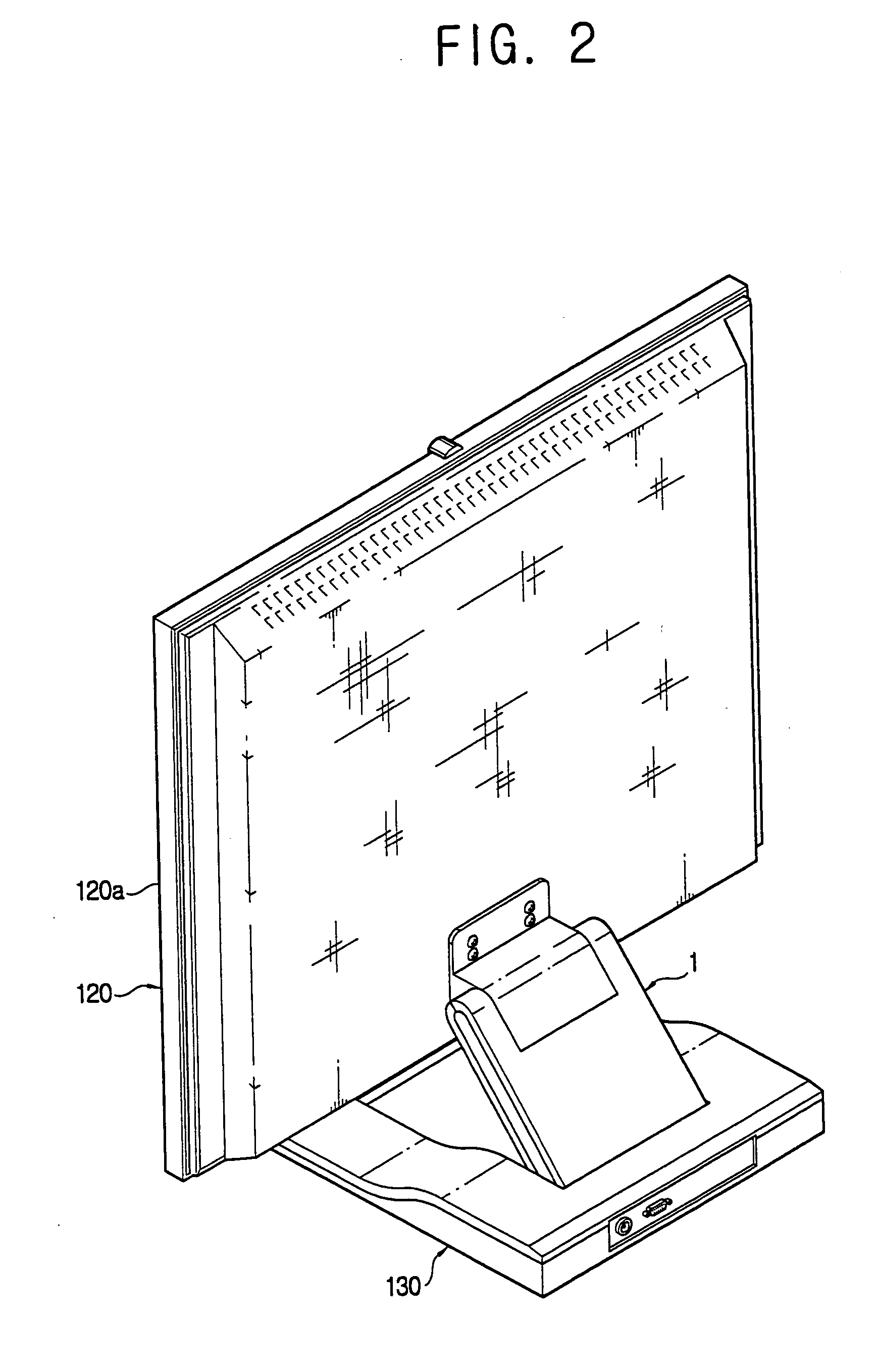 Monitor improved in a tilting and combining structure