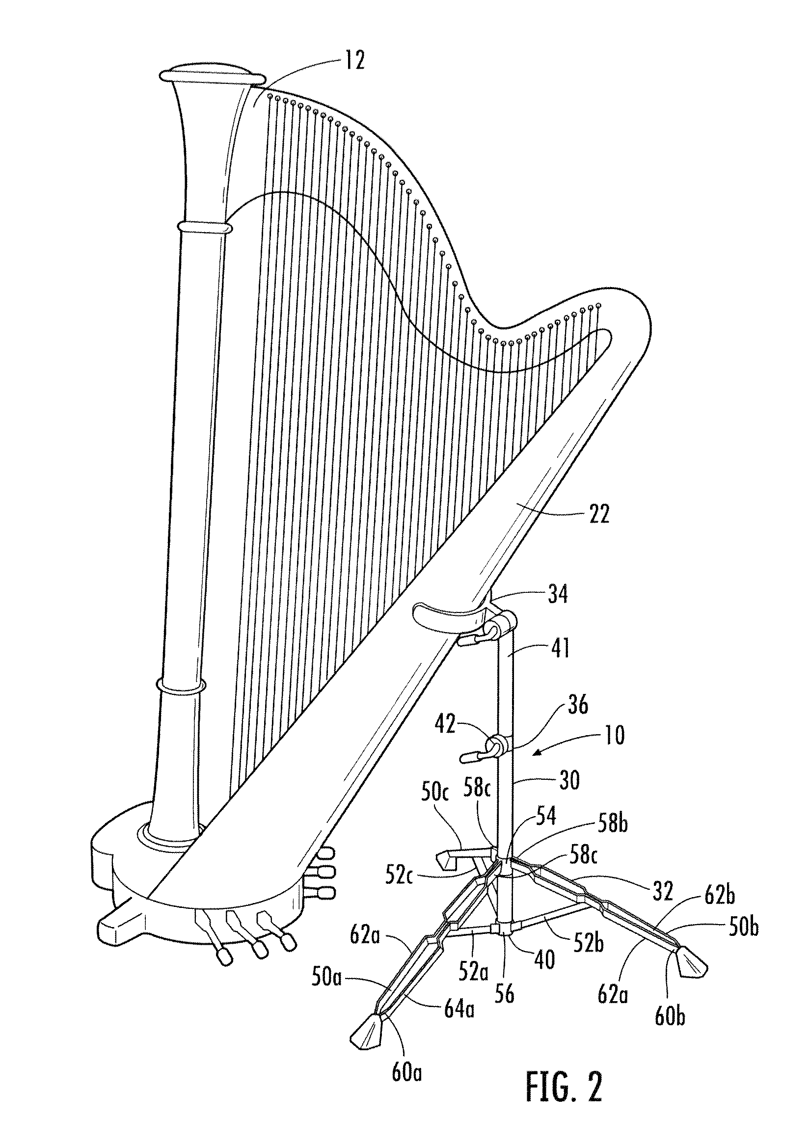 Harp stand and methods of use thereof