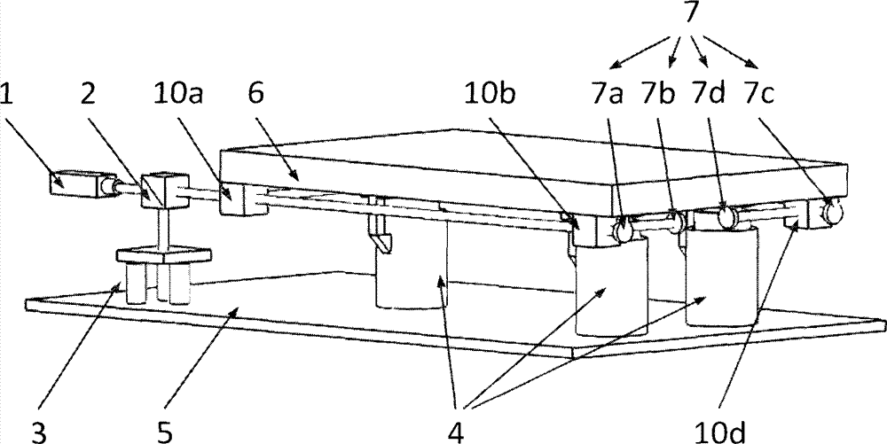 Gas-magnetic vibration isolation platform on basis of magnetic suspension zero-position reference and laser auto-collimation measurement