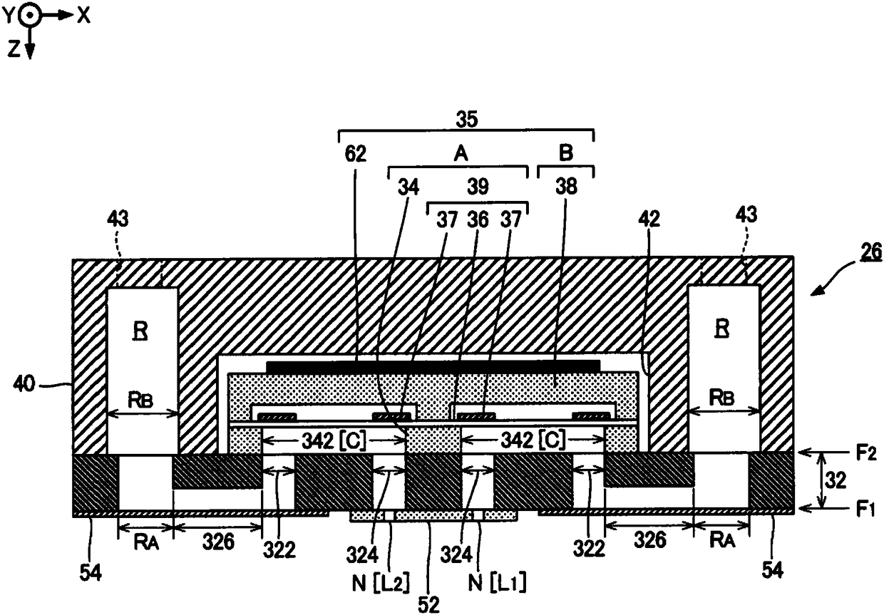 Piezoelectric device, liquid discharging head, and liquid discharging apparatus