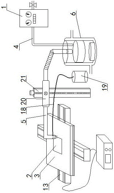 An ultrasonic spray pyrolytic coating device