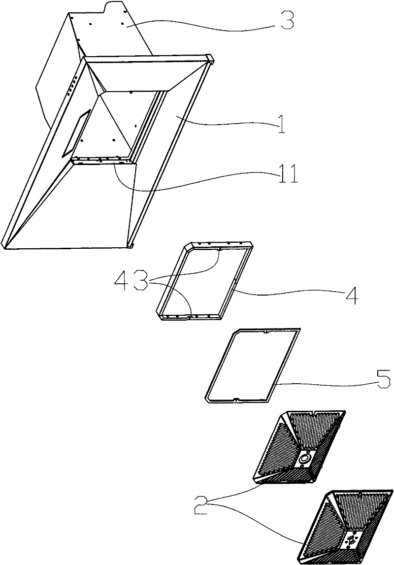 A connection structure for preventing oil dripping and leakage of range hood