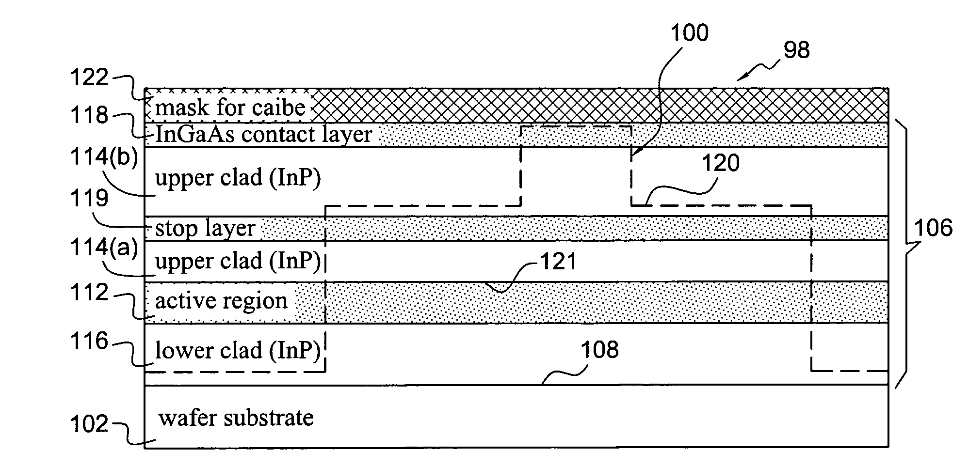 Etched-facet ridge lasers with etch-stop