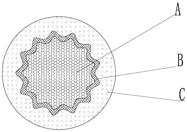 Eccentric-wear-resistant carbon fiber reinforced composite material continuous sucker rod and manufacturing device and method thereof