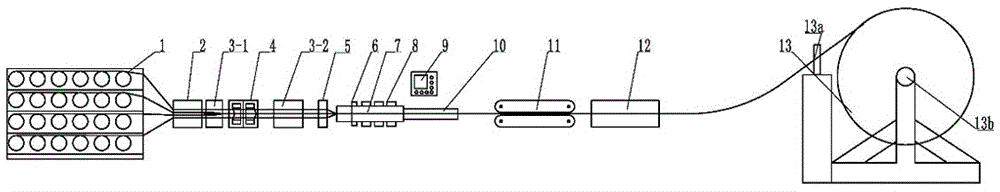 Eccentric-wear-resistant carbon fiber reinforced composite material continuous sucker rod and manufacturing device and method thereof