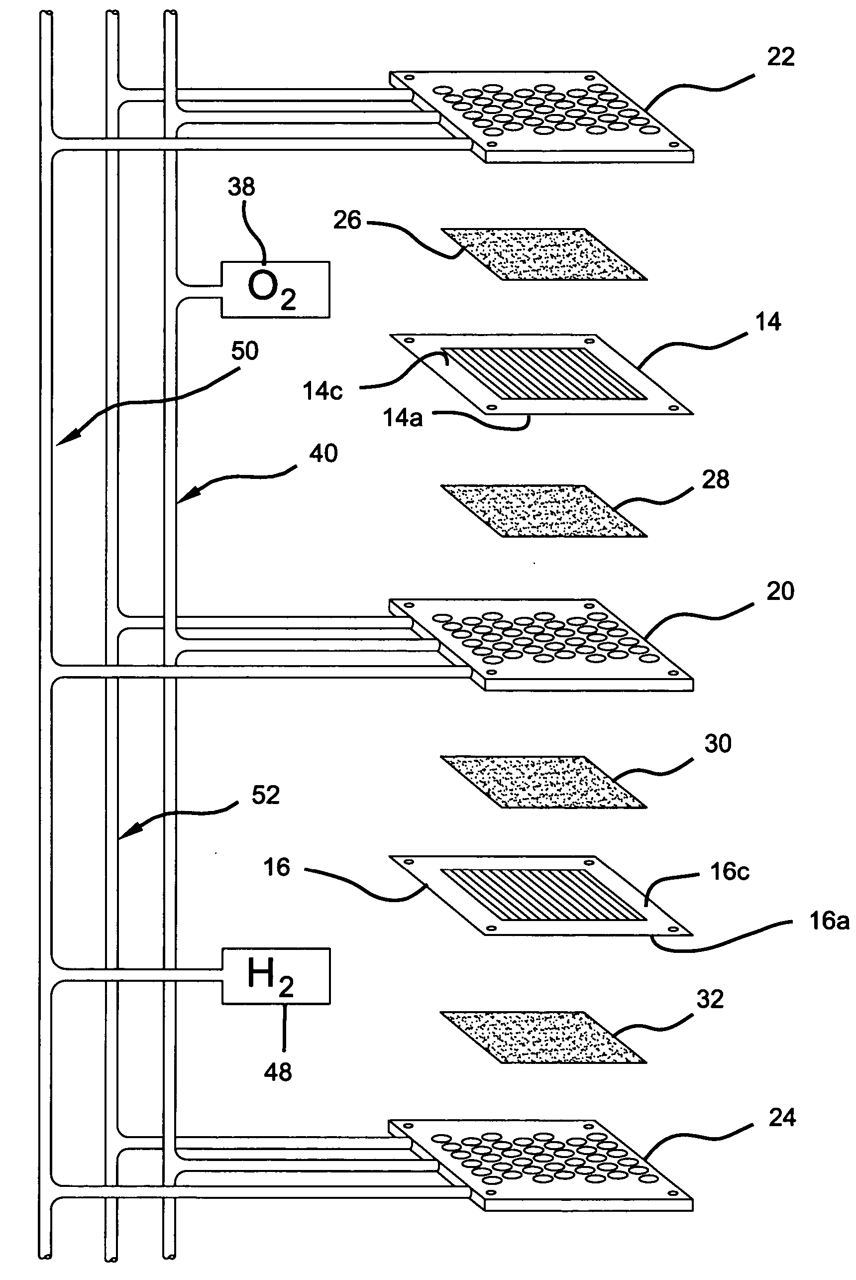 Ultra short high pressure gradient flow path flow field