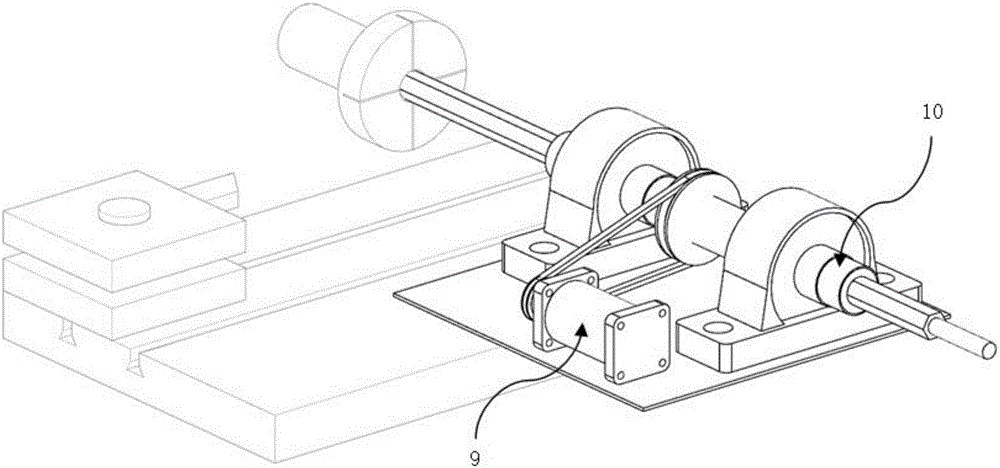 Automatic ridged-bar feeding and discharging system applicable to numerically controlled lathe and application thereof