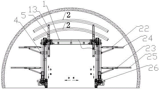 Tunnel multifunctional construction trolley