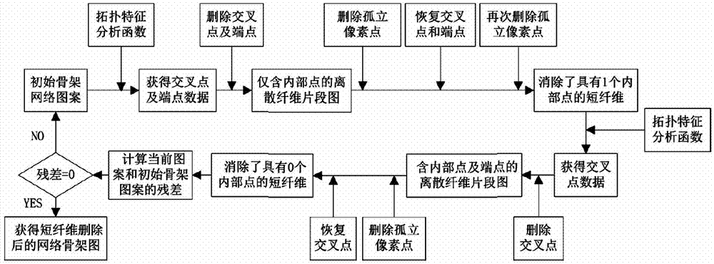 Curve fiber network structural morphology feature measurement method based on digital image processing