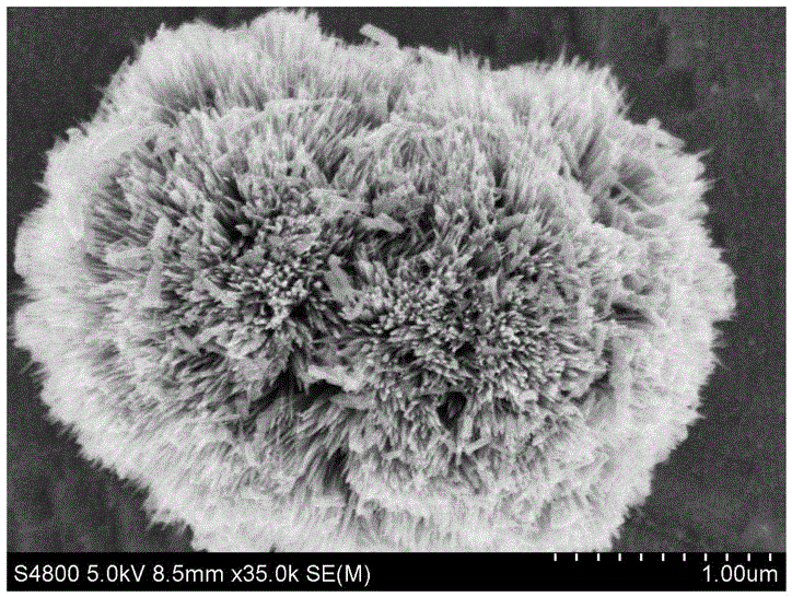 Graphene oxide/titanium dioxide nano-needle composite material and preparation method and application thereof