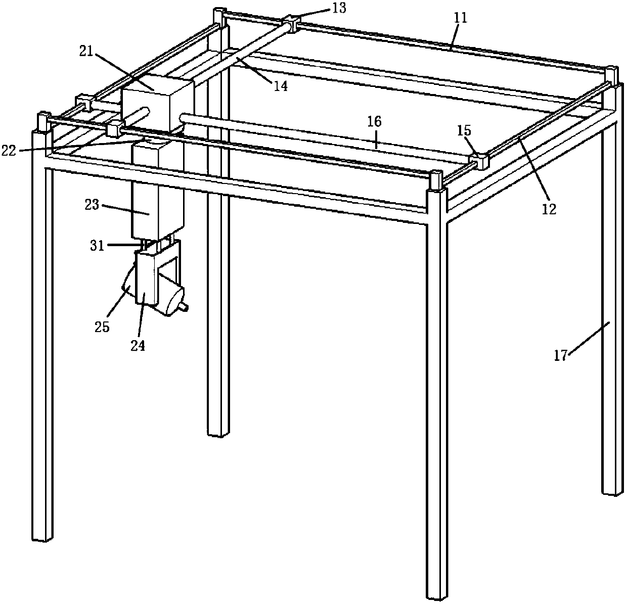 Indoor decoration paint spraying device