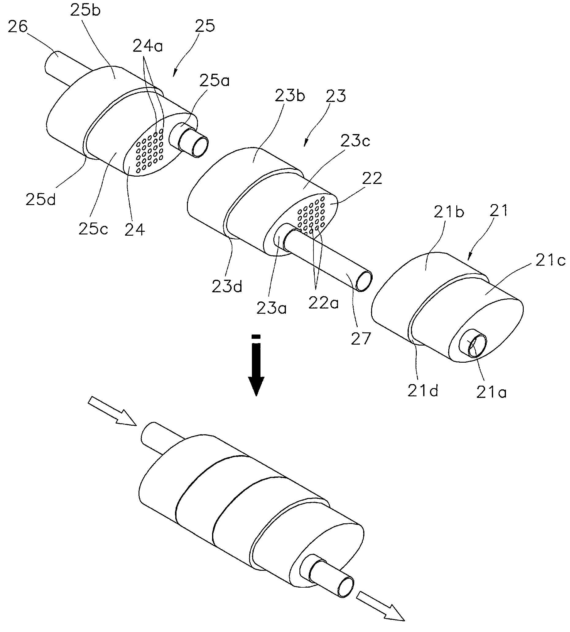 Muffler for vehicle