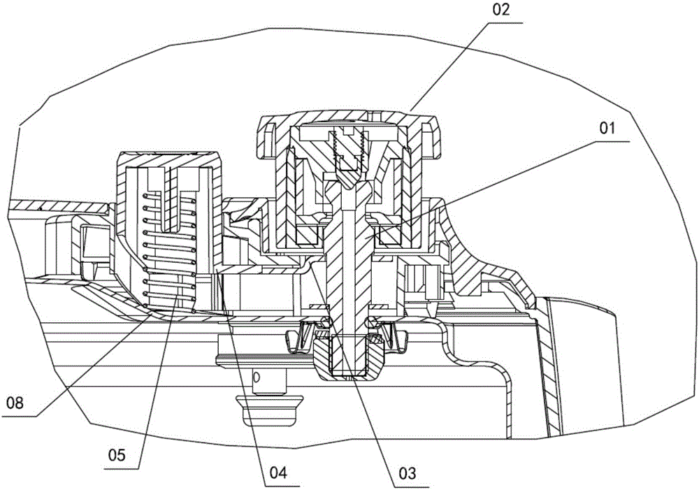 Pressure adjustment structure and pressure cooker provided with the same