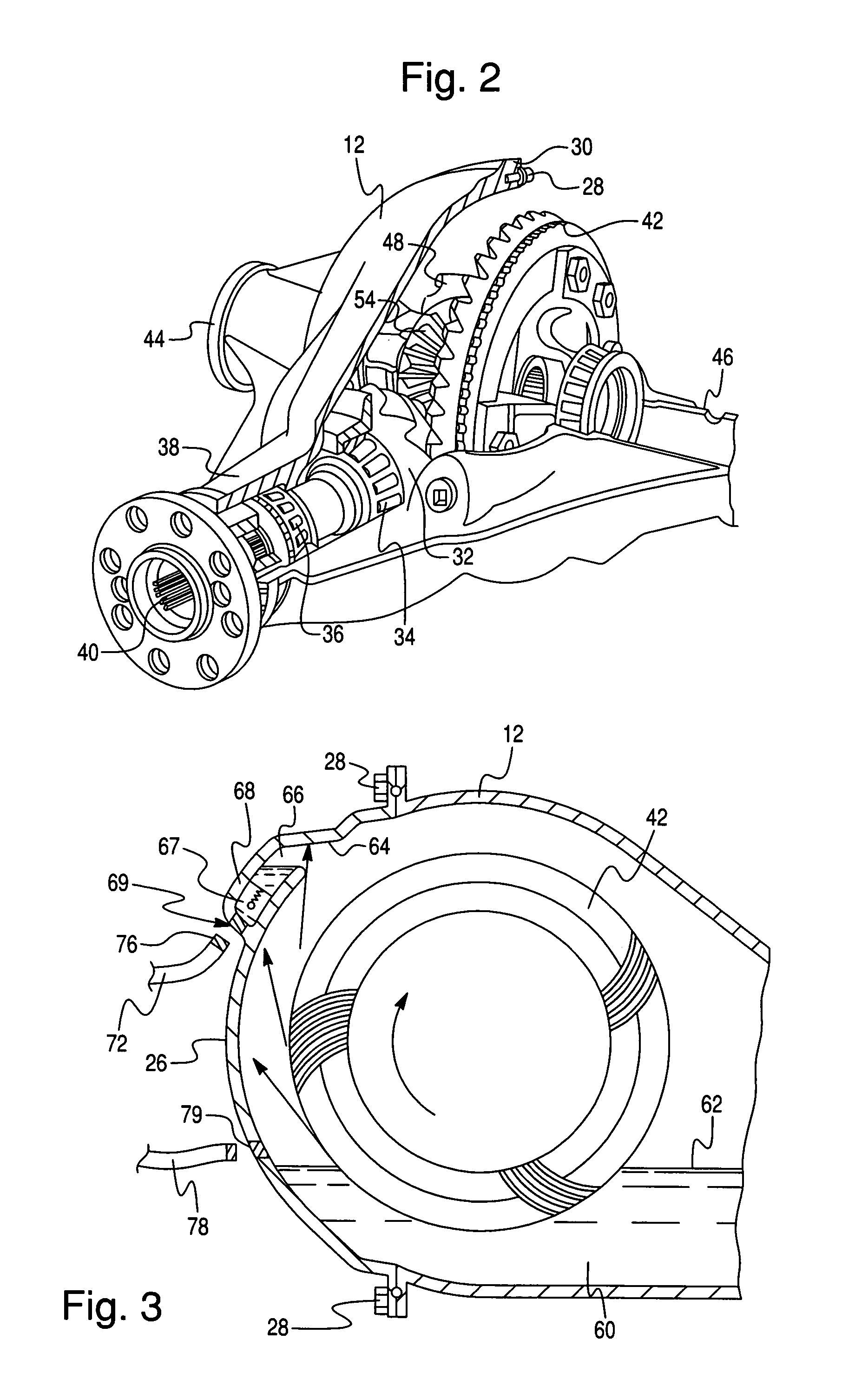 Lubricant cooling system for a motor vehicle axle