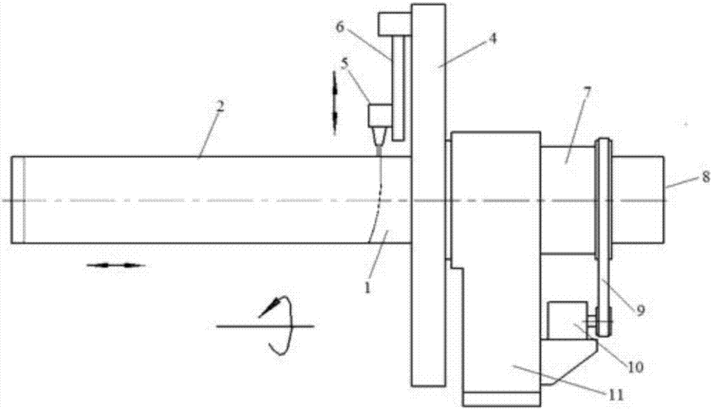 Large-caliber thermoplastic composite long-distance transportation pipe and manufacturing method and device thereof