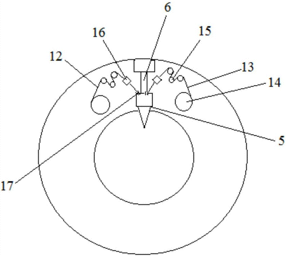 Large-caliber thermoplastic composite long-distance transportation pipe and manufacturing method and device thereof