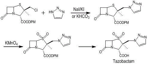 Preparation method for tazobactam