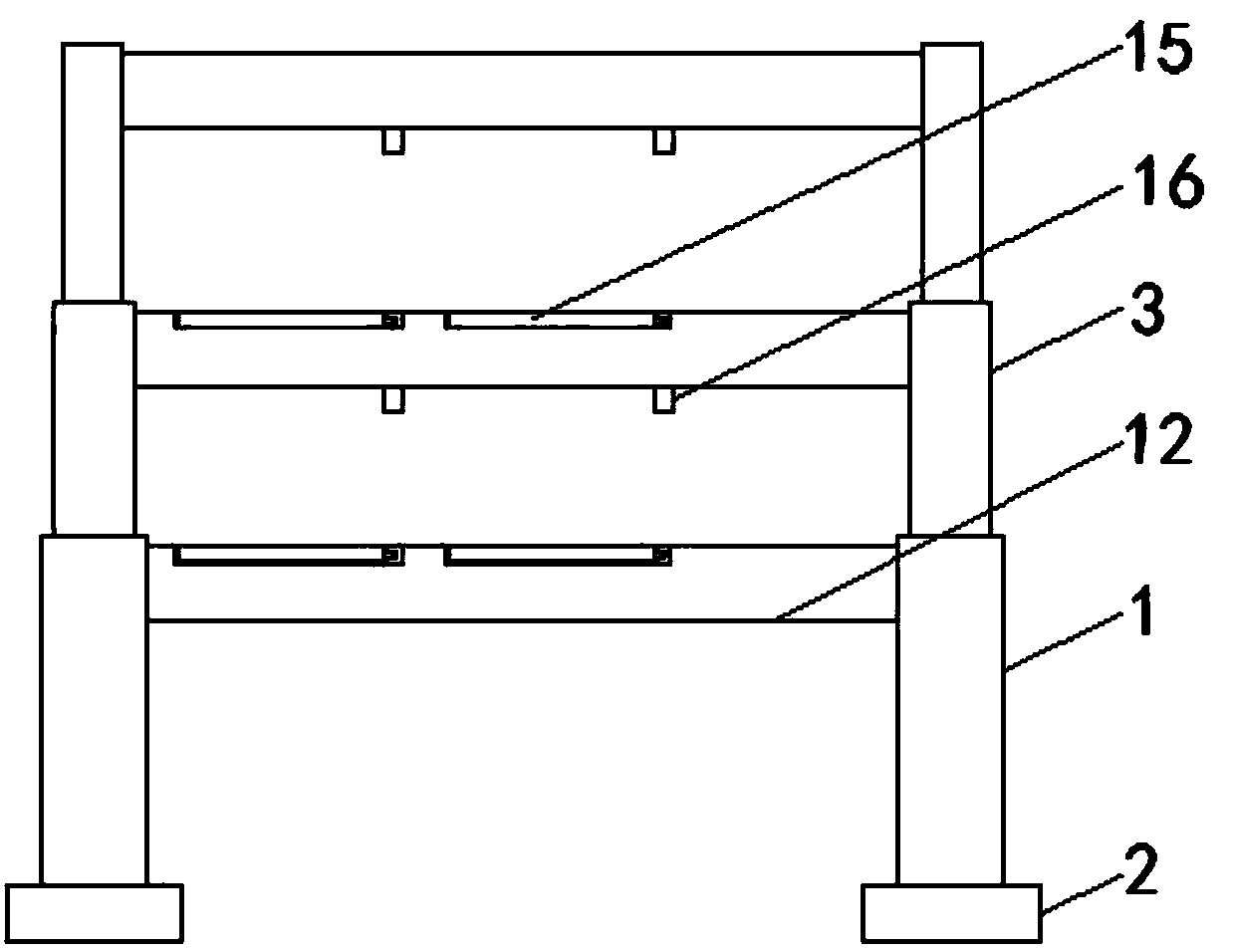 Retractable cosmetic showing stand