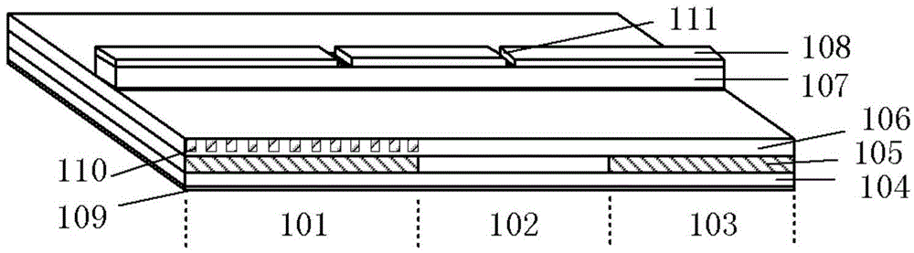 Monolithic integrated laser chip based on amplification feedback to realize straight-strip bandwidth expansion