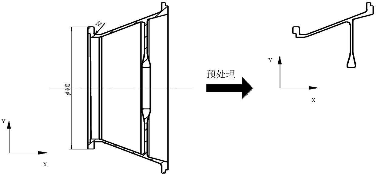 Method for rapidly and precisely calculating section and mass attribute of revolving body