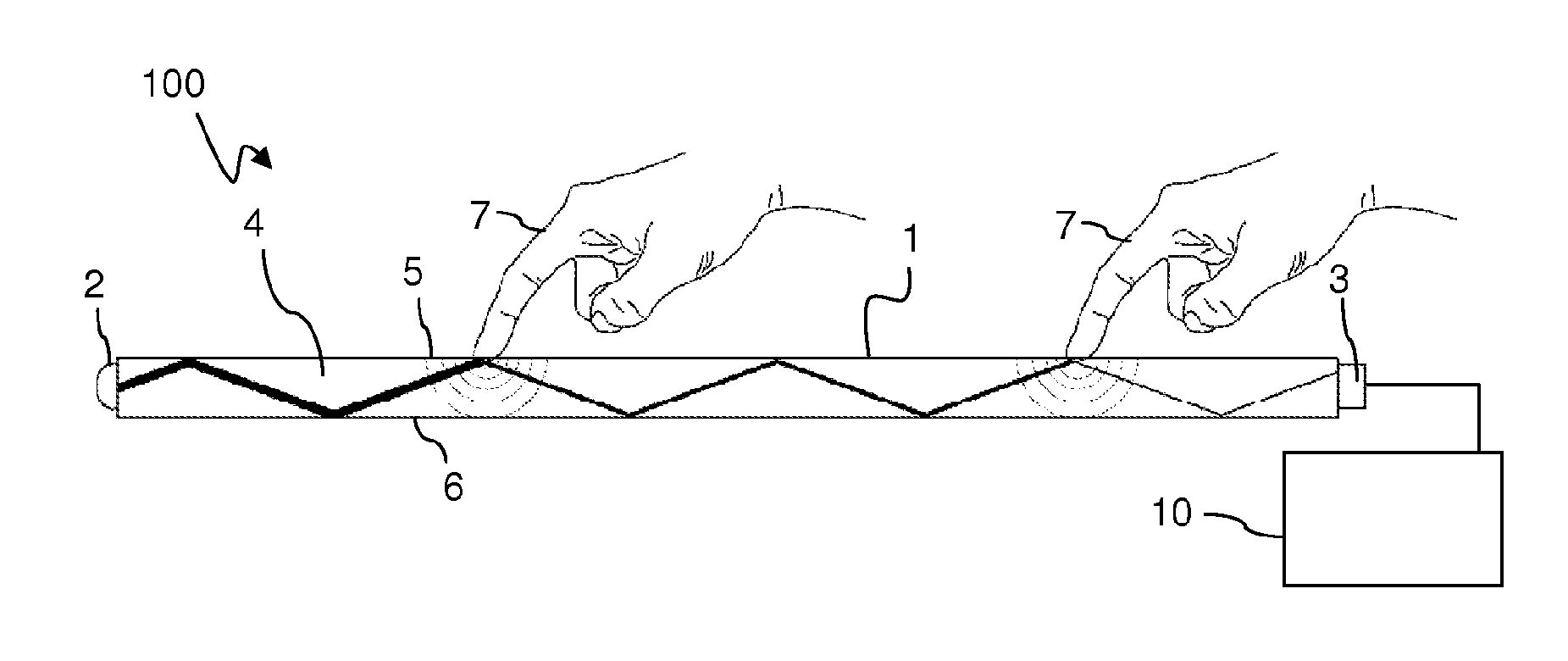 Touch determination by tomographic reconstruction