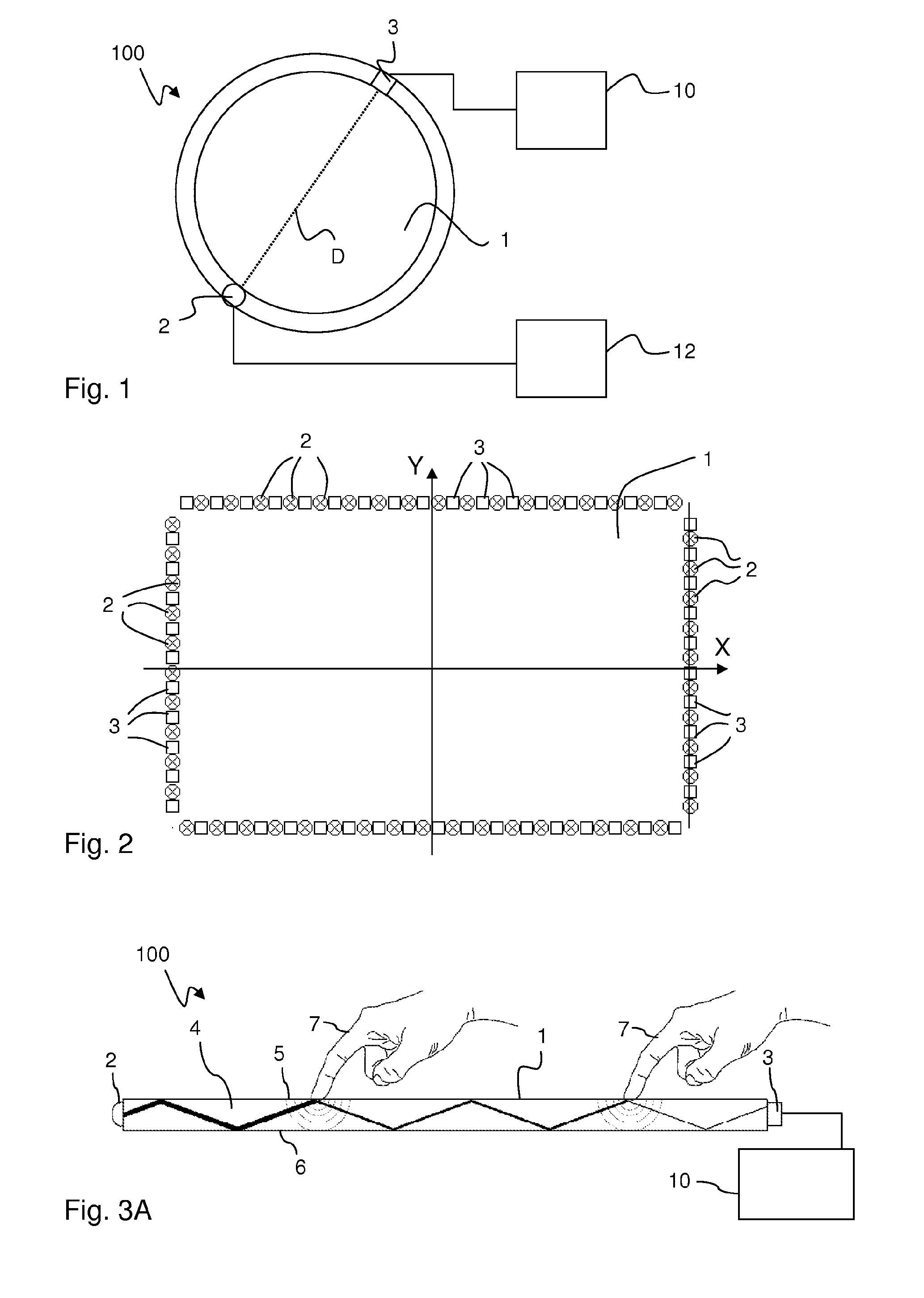 Touch determination by tomographic reconstruction