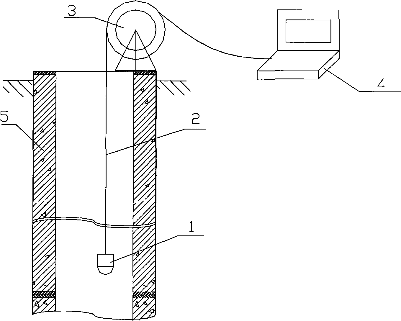 Steel tube centrifugal concrete pipe pile integrality endoscopic detection method