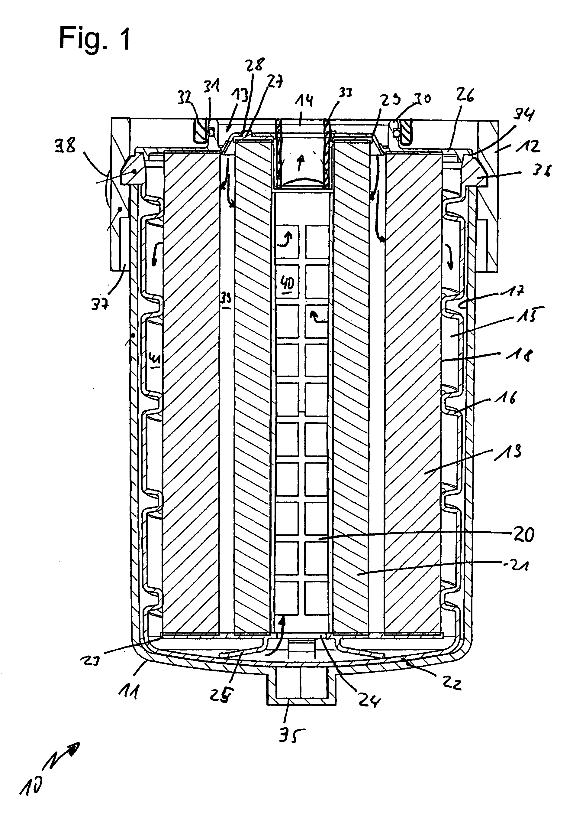 Filter system with canister filter element