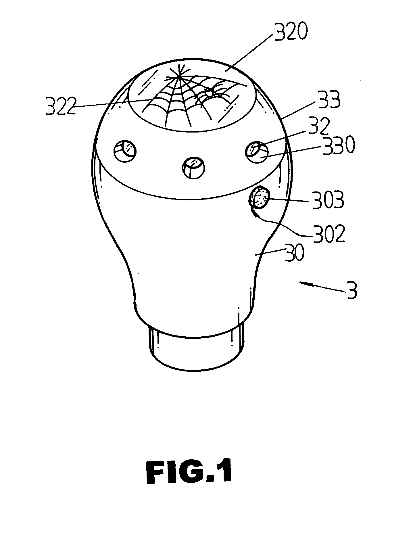 Gear lever having a light emitting effect