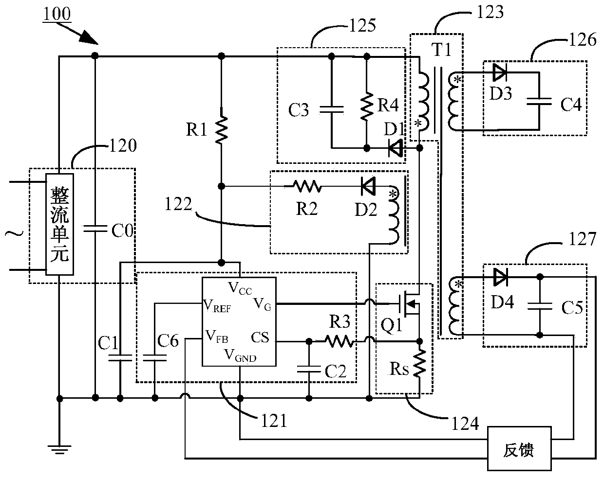 Flyback switching power supply