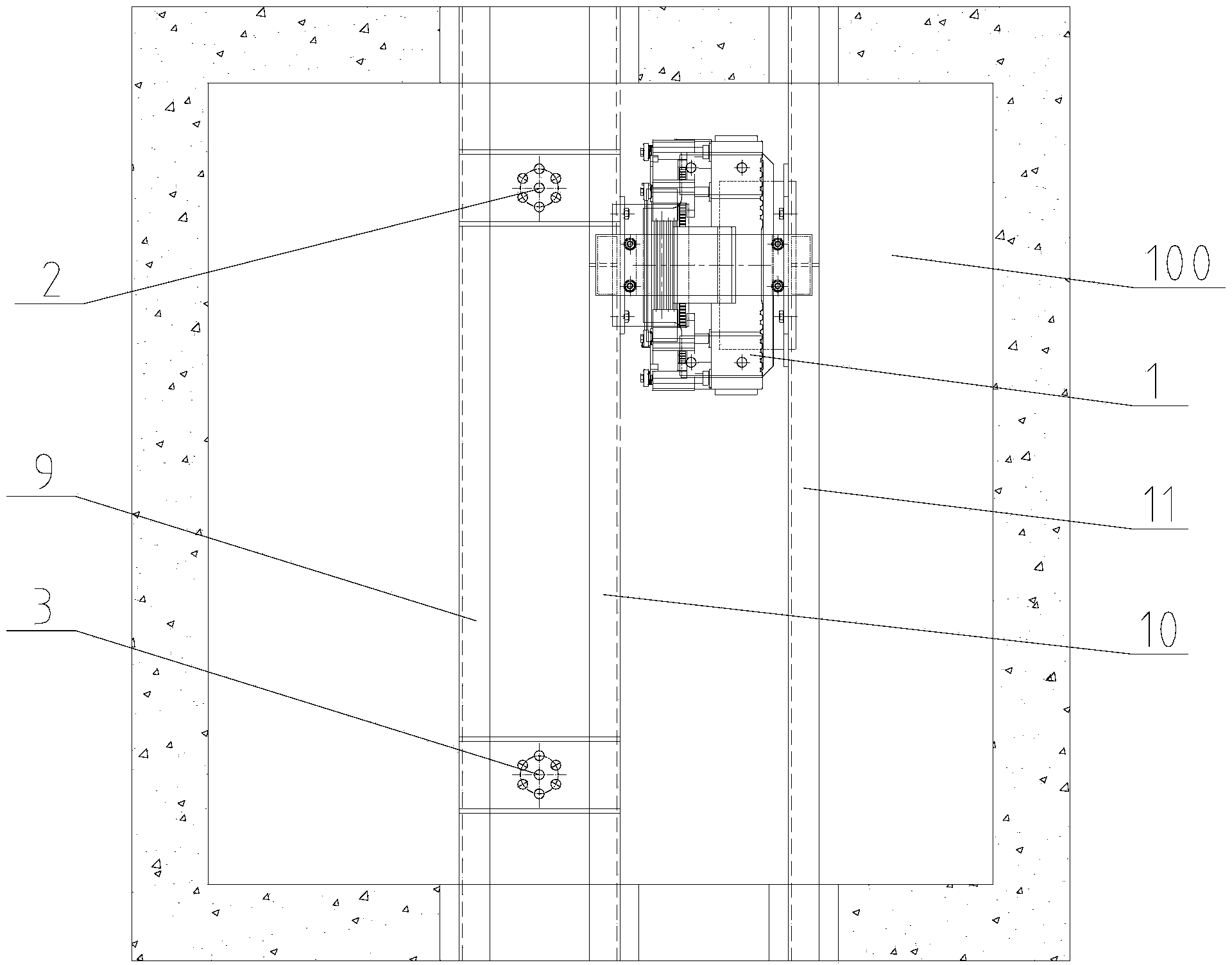 Machine-room-free elevator arrangement structure