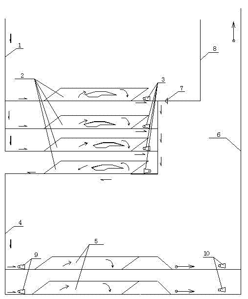 Technique for cooling deep mining area by using ground temperature of shallow goaf and waste roadway