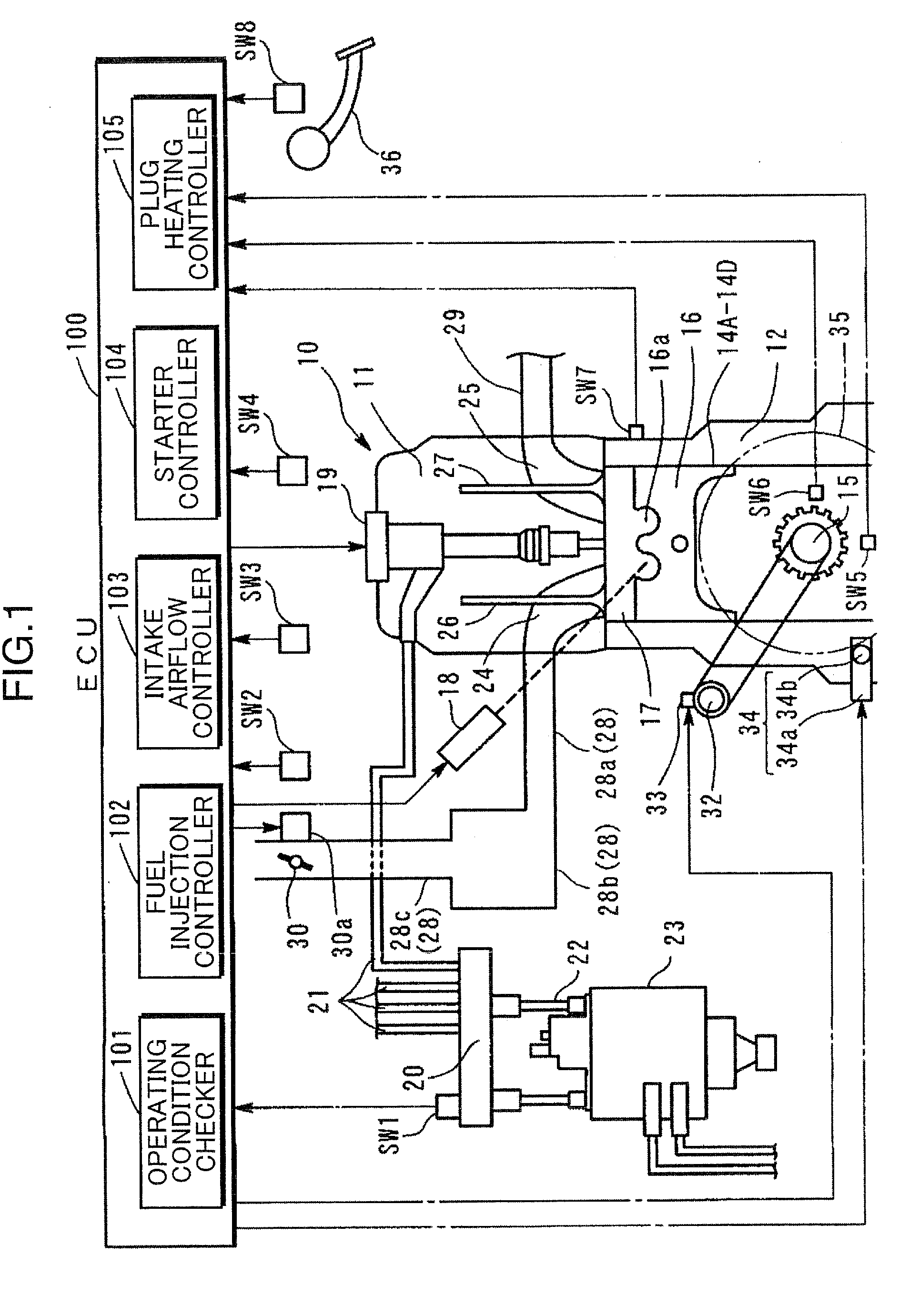 Diesel engine system and method of controlling diesel engine