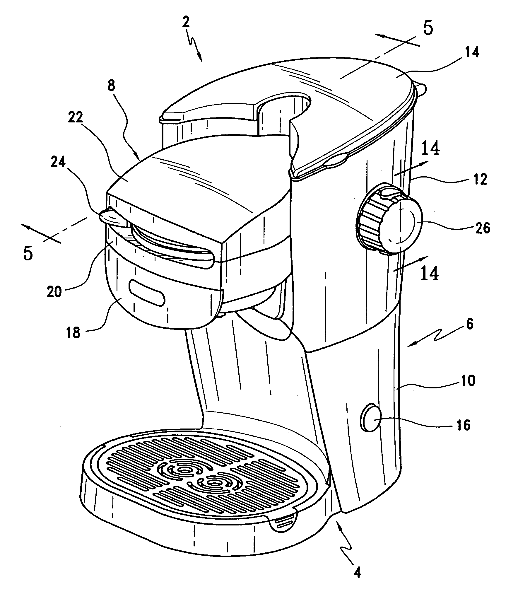 Single serve beverage maker with adjustable brew head