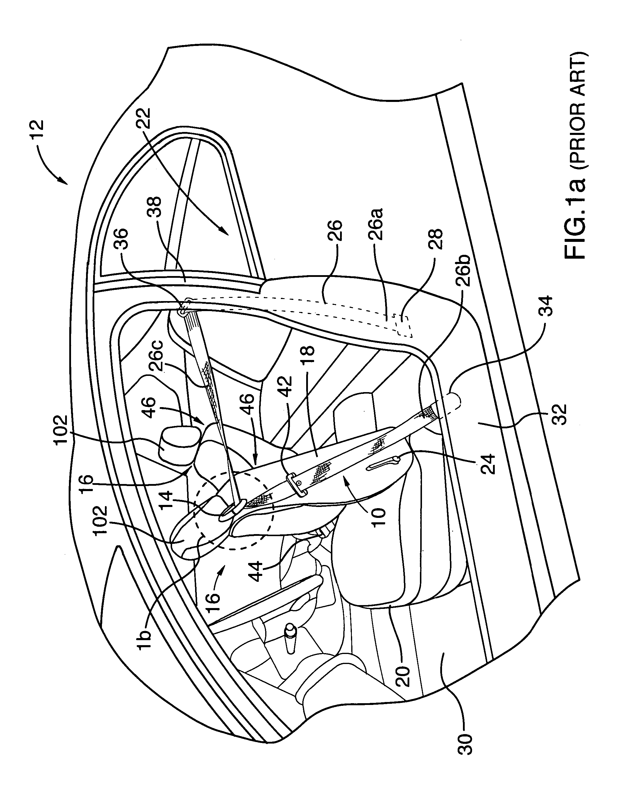 Seat-belt webbing guide for coupes and convertibles