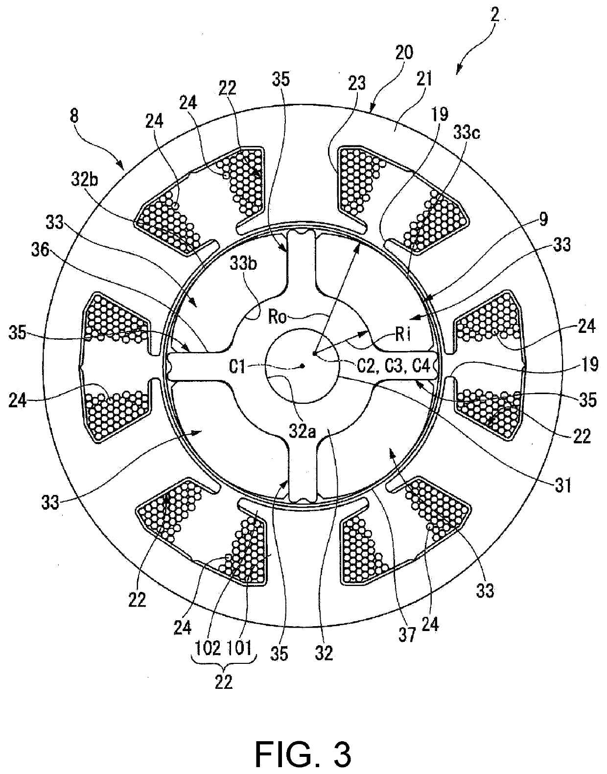 Rotor, motor, and wiper motor