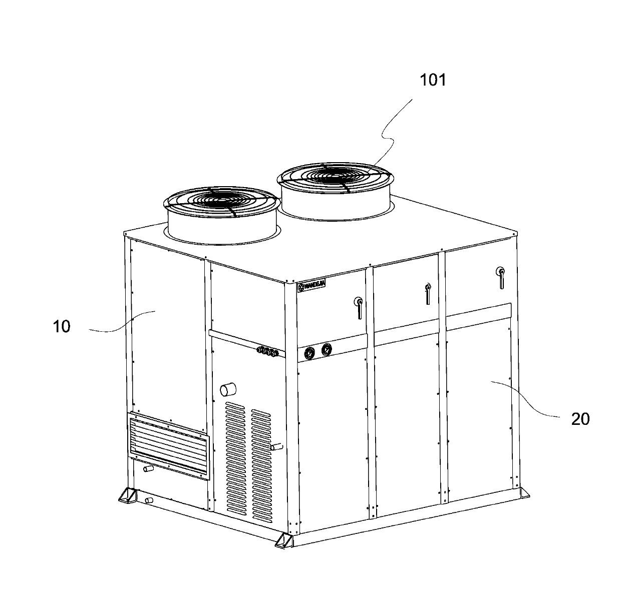 Evaporative type condenser, refrigeration and air conditioning unit applies the same and control method thereof