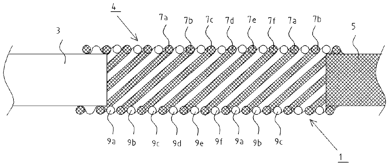 Connecting structure and guide wire having the connecting structure