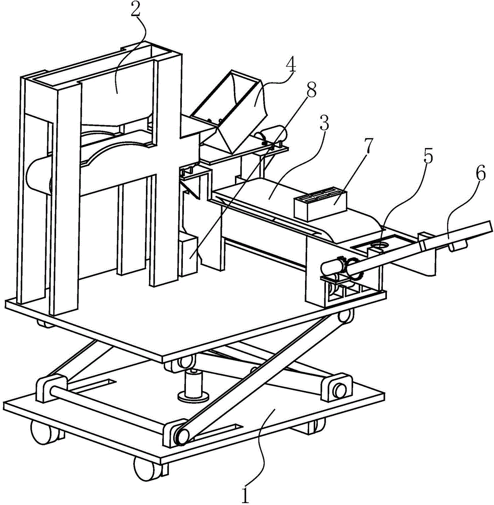 Automatic wall building machine for hollow bricks